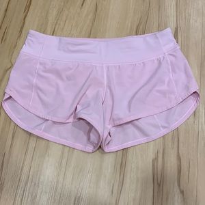 Lululemon pink speed up shorts